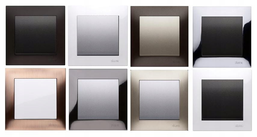 Kontakt SIMON 54 łącznik podwójny srebrny